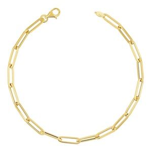 NWOT Large Paper clip chain necklace in gold OS .5 inch width